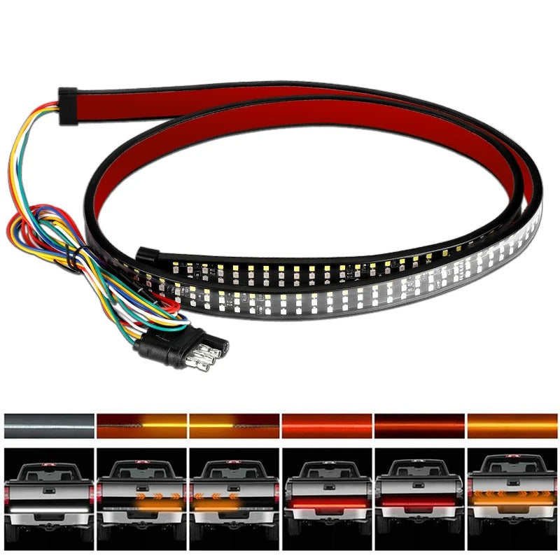 48/60-Inch LED Tailgate Light Bar - Running, Brake, Turn Signal, Reverse Light for Trucks, SUVs, and Pickups