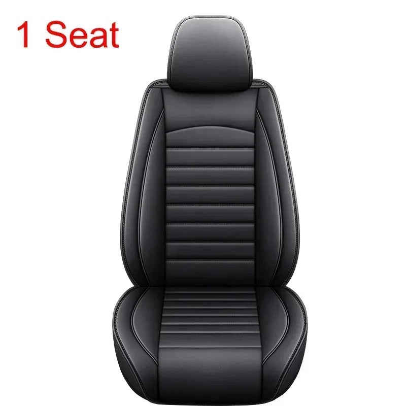 Full Coverage PU Leather Car Seat Cover - All-Season Car Interior Accessory