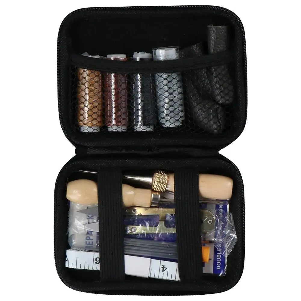 Waxed Thread Leather Repair Kit with Hand Sewing Needles and Storage Bag - Perfect for Leatherworking and DIY Repairs