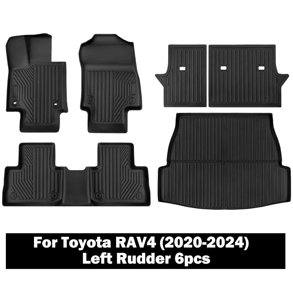 All-Weather TPE Waterproof Floor Mats for Toyota RAV4 (2020-2024) - Left Hand Drive