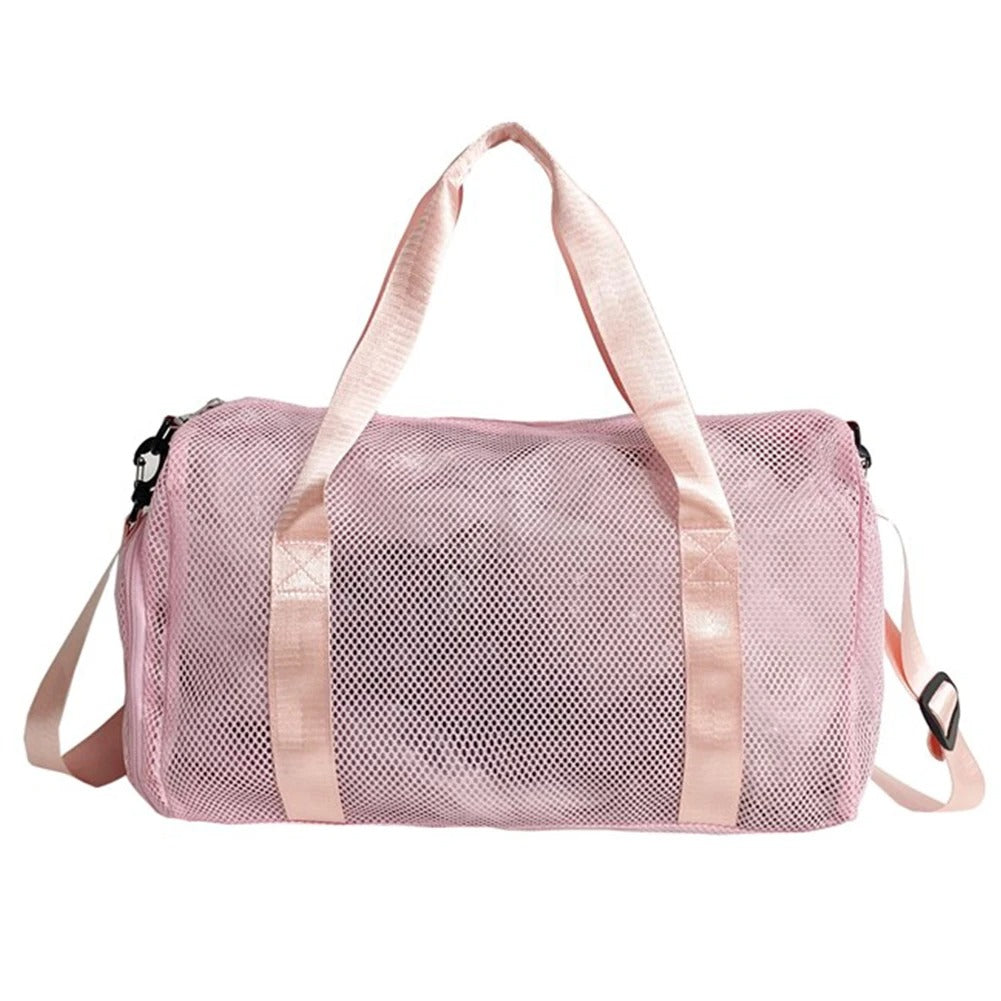 Mesh Travel Duffle Bag – Large-Capacity Weekender with Shoe Compartment & Wet-Dry Separation