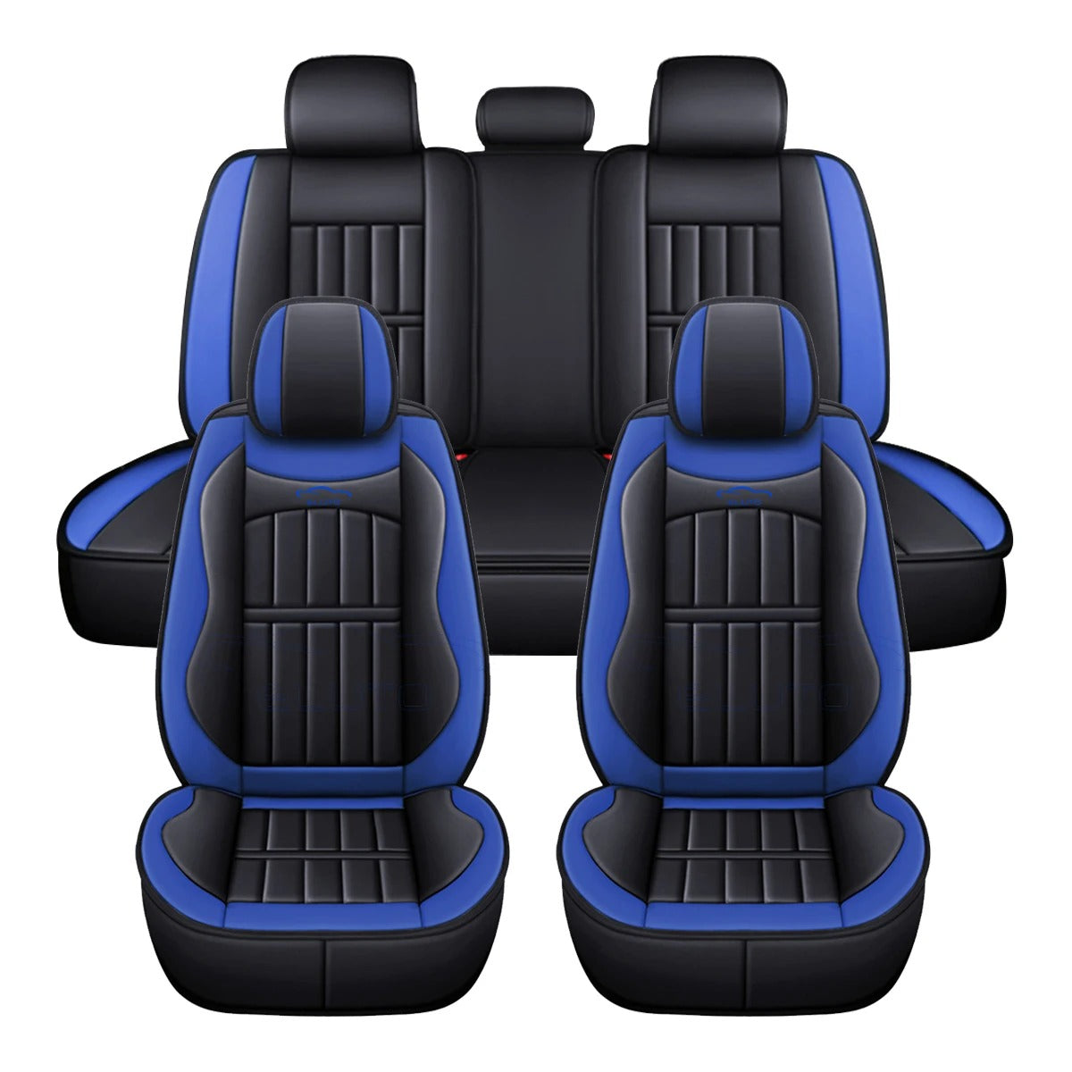 Premium Universal 5-Seat PU Leather Car Seat Covers Set - Complete Protection for Cars, SUVs, and Trucks