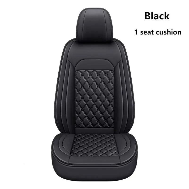 Full Set PU Leather Car Seat Covers - 3D Wrap-Around Design, Breathable and Comfortable for 5-Seater Cars