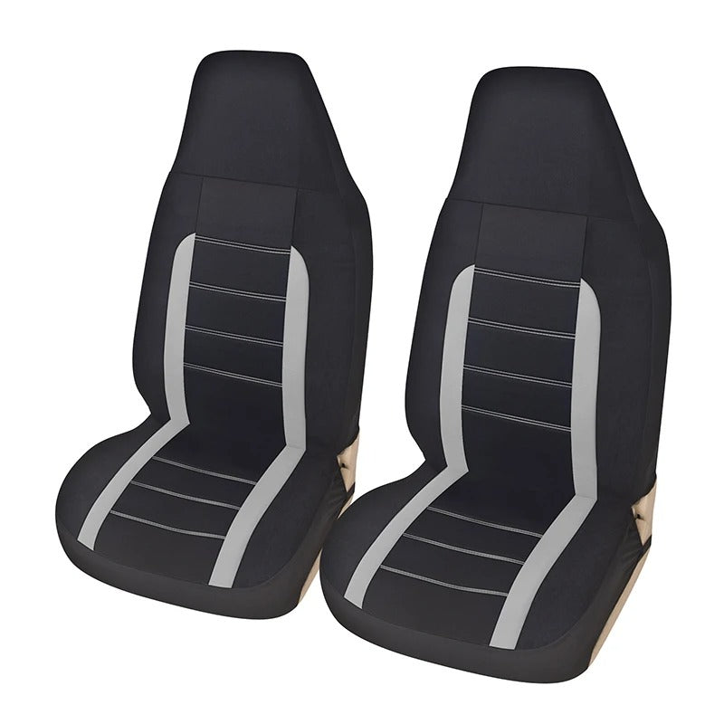 Universal 2+1 Car Seat Covers for Transporters and Vans - Stylish Tire Track Design