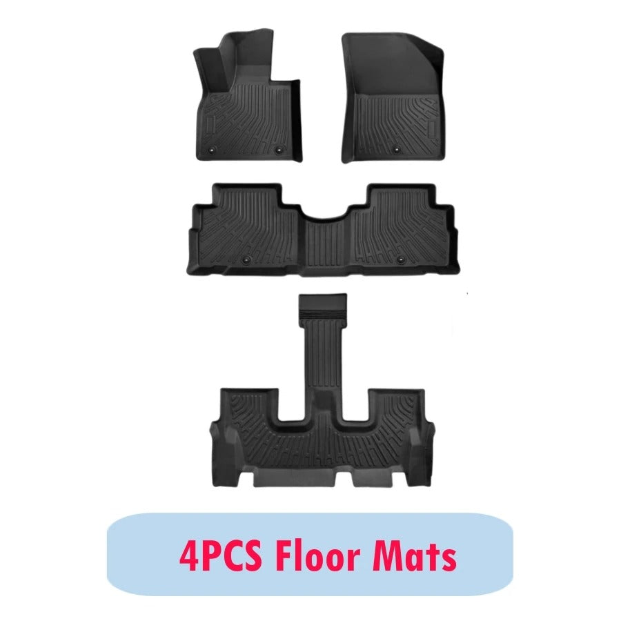 TPE Floor Mats & Cargo Mat Set for 2020-2024 Hyundai Palisade 7/8 Seater - All Weather Protection