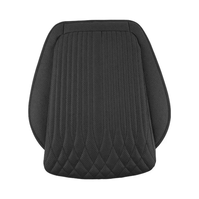 Luxury Leather Car Seat Cushion – Breathable, Non-Slip Support Pad for Universal Fit