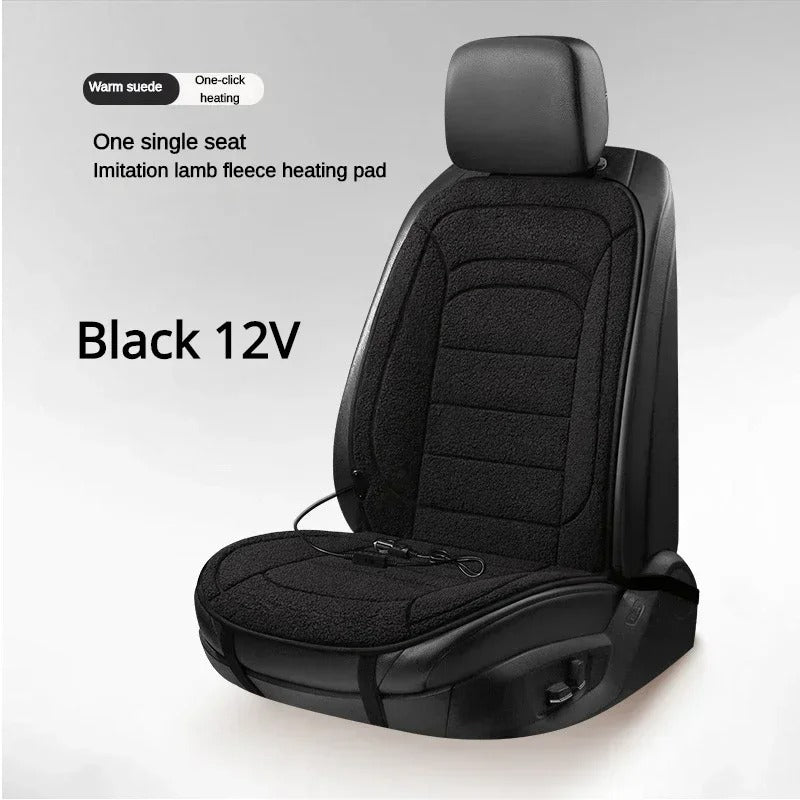 Heated Car Seat Cover – Winter Seat Warmer for Back and Seat, 12V Universal