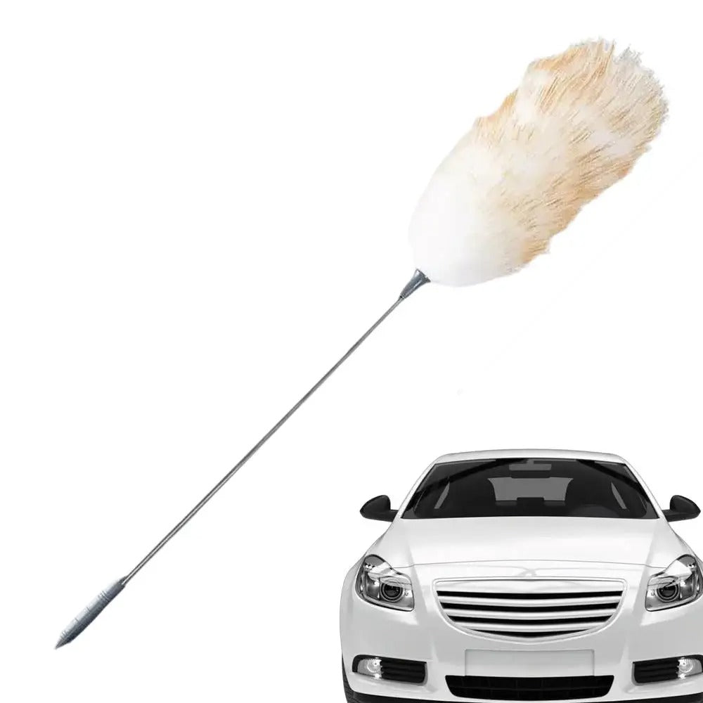 Long Handle Fiber Duster – Bendable Car Dust Cleaner & Washable Household Cleaning Tool - Delicate Leather  