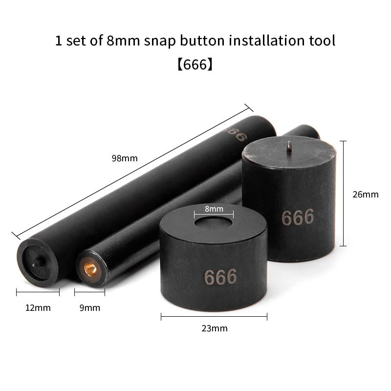 Professional Snap Button Setter Tool Kit – Precision Mold Die Tools for ...