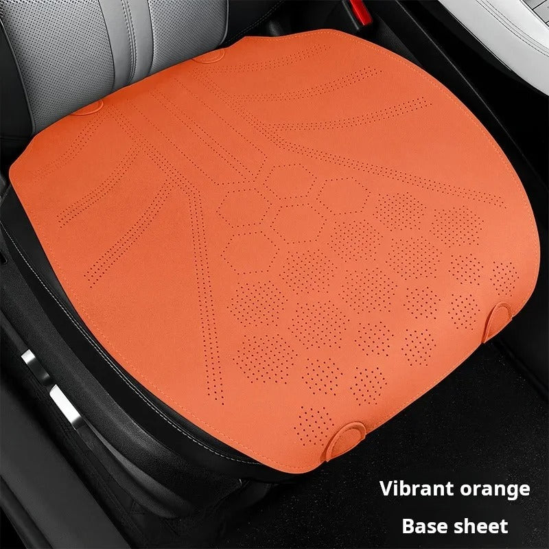 All-Season Breathable Suede Car Seat Cover - Ultra-Thin, Anti-Slip Protective Cushions for Front and Rear Seats