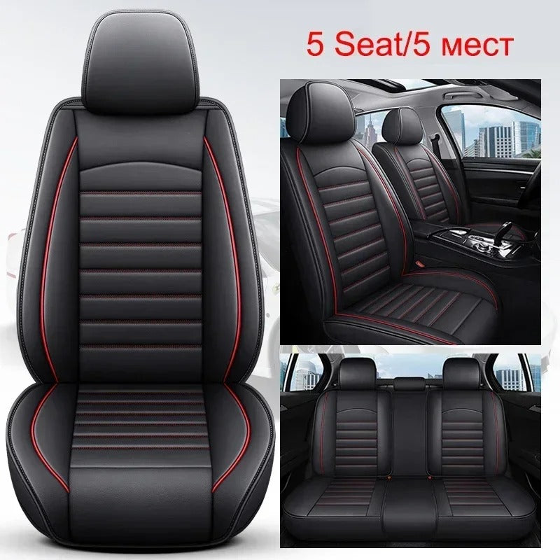 Full Coverage PU Leather Car Seat Cover - All-Season Car Interior Accessory