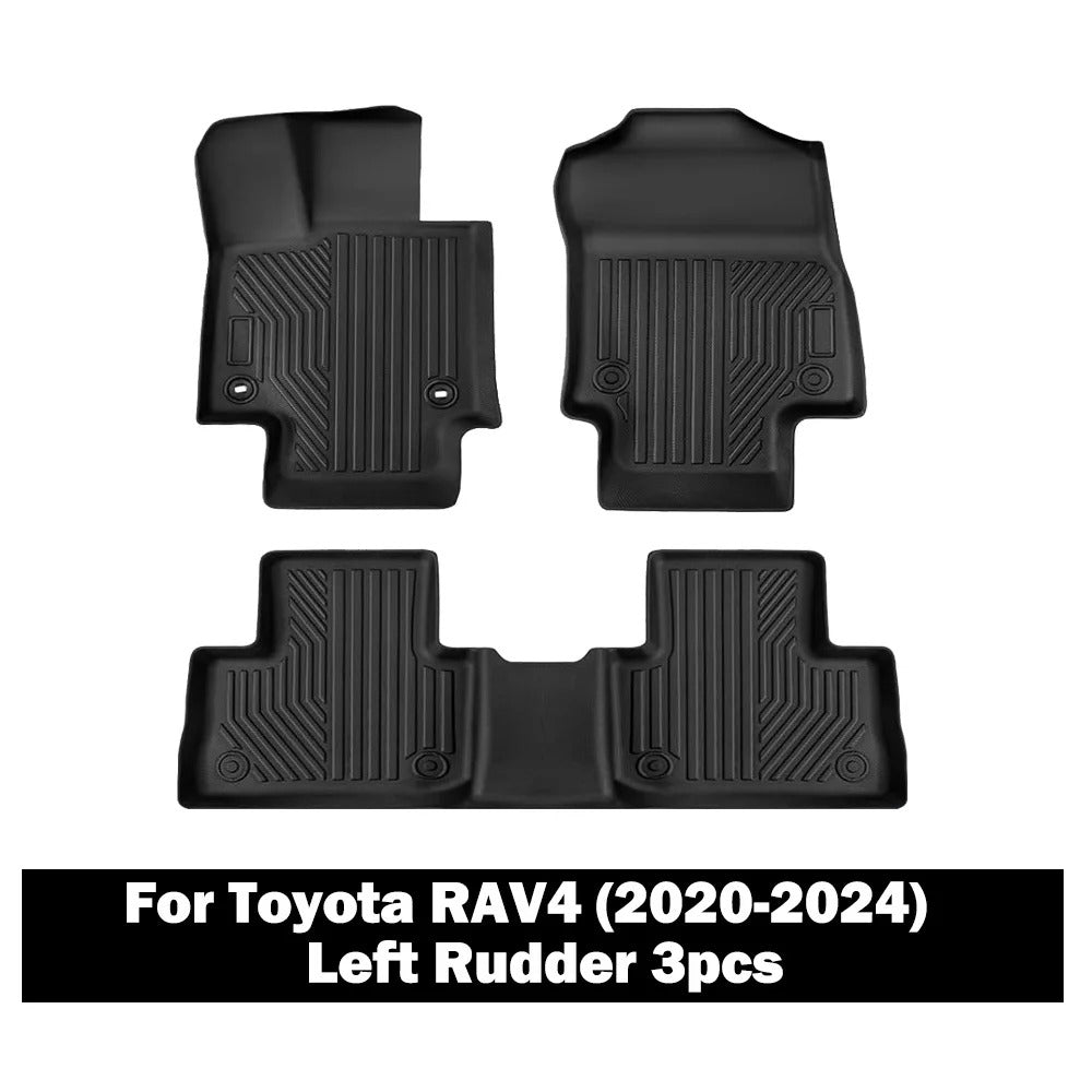 All-Weather TPE Waterproof Floor Mats for Toyota RAV4 (2020-2024) - Left Hand Drive