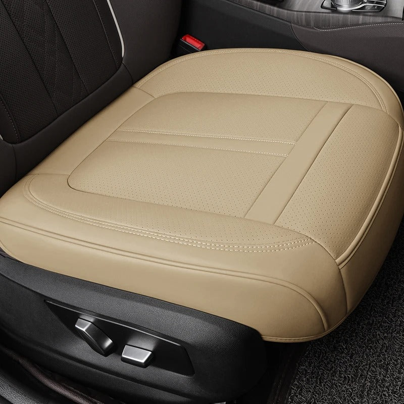 Full Set Nappa Leather Car Seat Covers – Waterproof, Universal Fit with Surround Bottom Design | Luxury Seat Protector for Cars, SUVs, Pickups