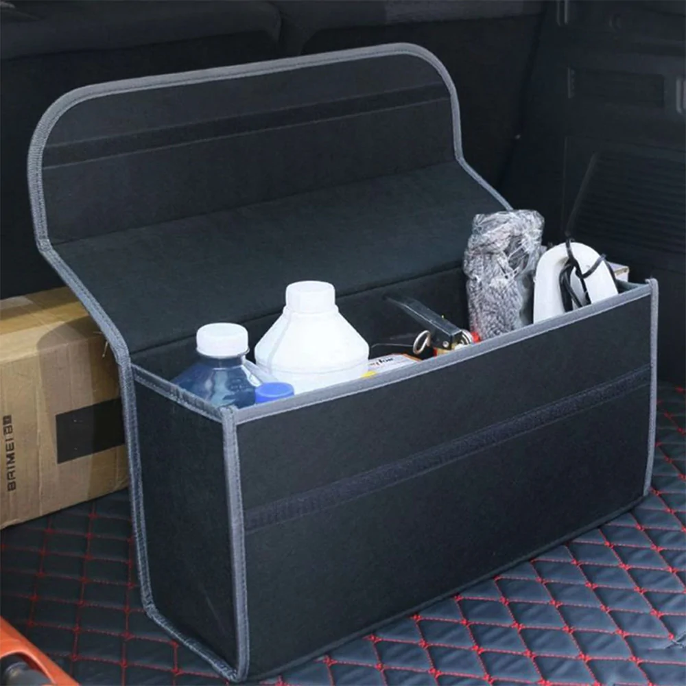 Soft Felt Car Bag Organizer, Custom-Fit For Car, Folding Car Storage Box Non Slip Fireproof Car Trunk Organizer DLAC236