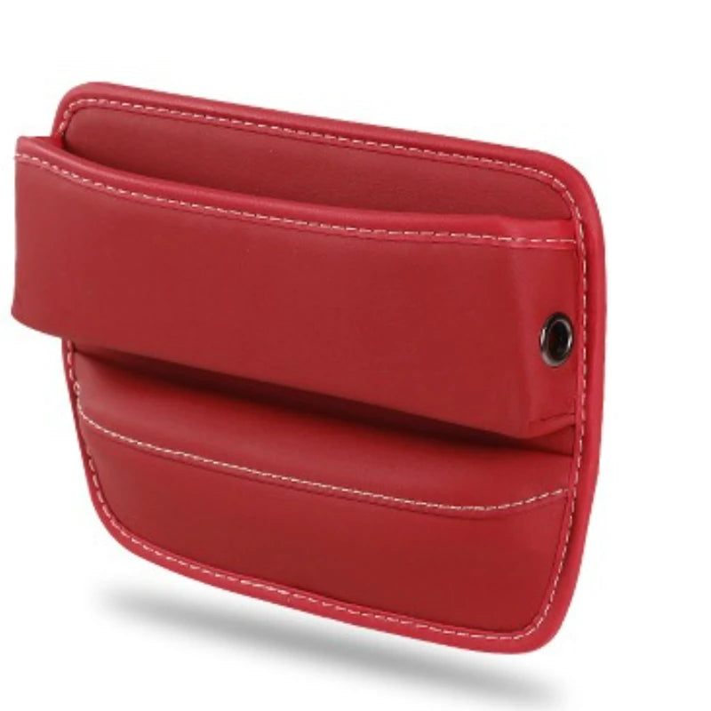 Universal Car Seat Gap Storage Box – Leather & Suede Center Seat Crevice Organizer - Delicate Leather  