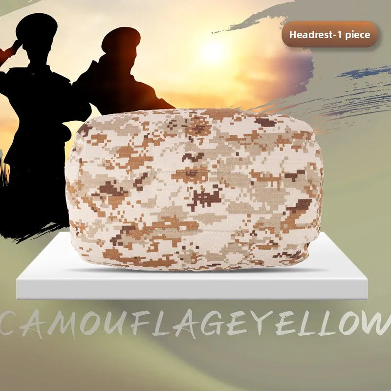 Universal Car Headrest Pillow – High-Quality Latex Cushion with Breathable Leather Cover, Neck and Lumbar Support Pillow - Delicate Leather  