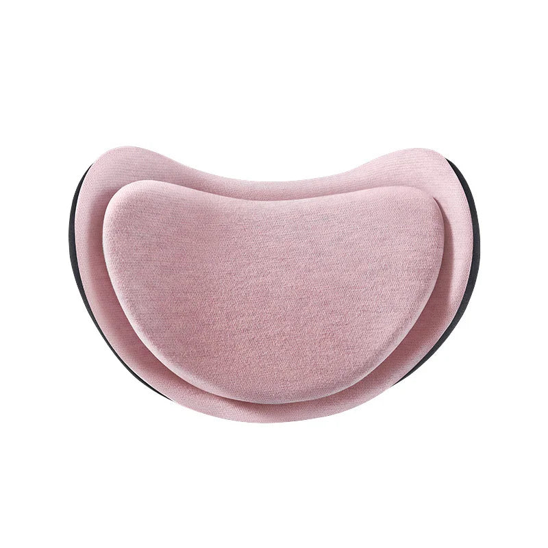 Universal Memory Foam Car Neck Cushion and Lumbar Support – Ergonomic Backrest Pillow for Driving Comfort - Delicate Leather  