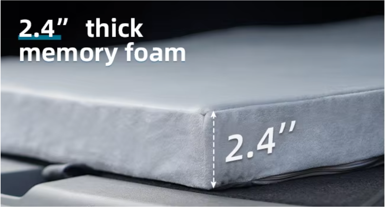 Camping Memory Foam Mattress – Portable Twin Size Sleeping Pad with Storage Bag & Sheet, Ideal for Car Camping and Space-Saving Travel