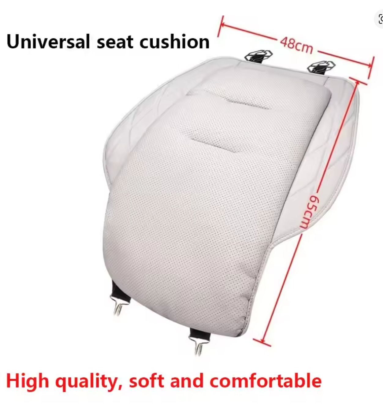 Nappa Leather Car Seat Cushion Protective Auto Seat Cover Pad for Vehicles Universal Fit