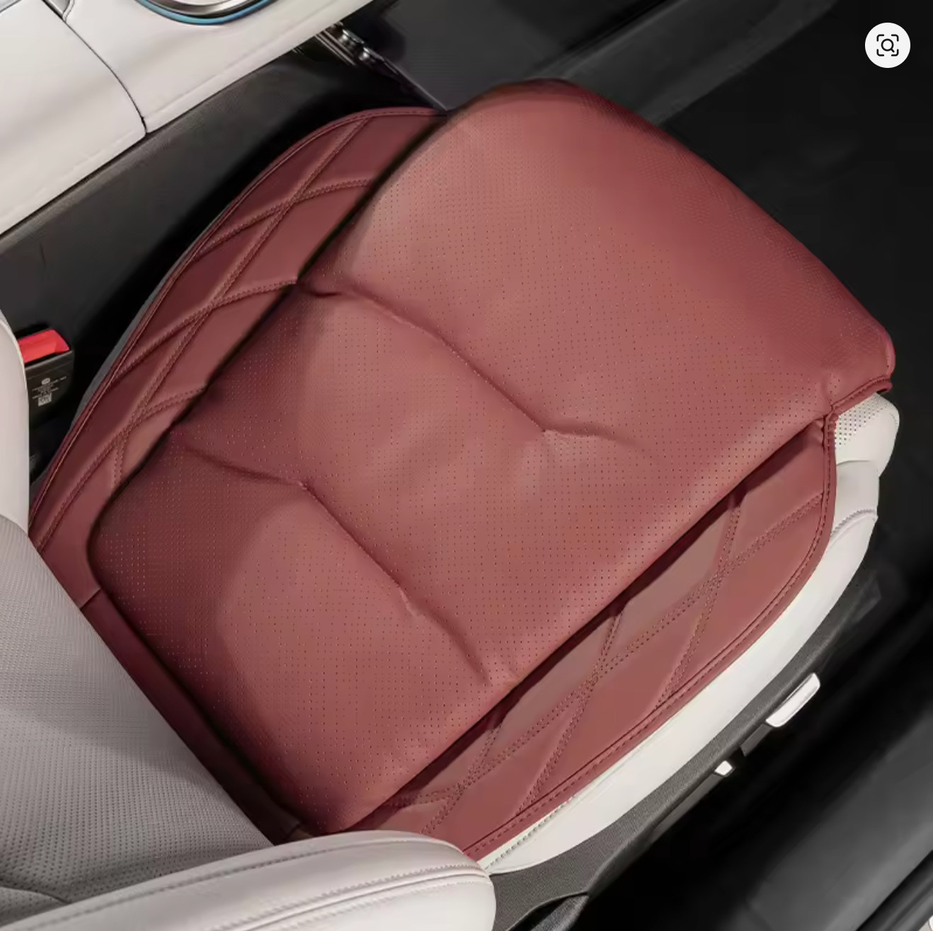 Nappa Leather Car Seat Cushion Protective Auto Seat Cover Pad for Vehicles Universal Fit - Delicate Leather  