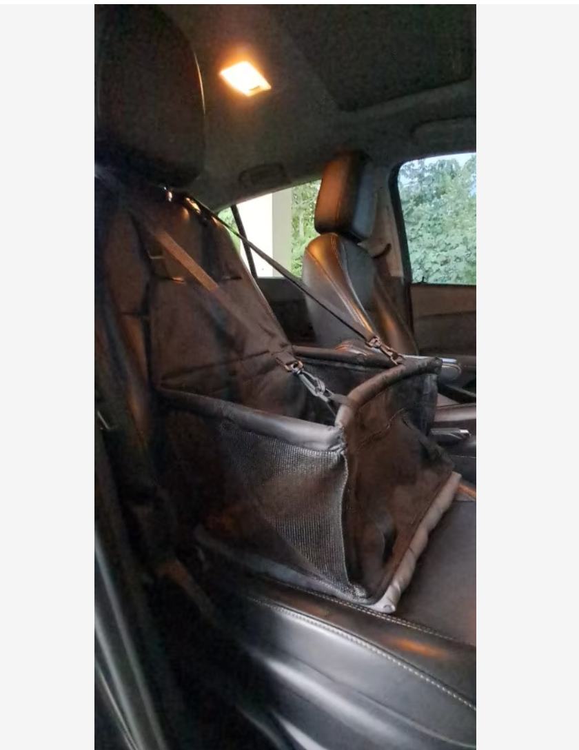 Double Thick Travel Mesh Hanging Bag – Waterproof Pet Car Seat Mat & Folding Dog Blanket - Delicate Leather  