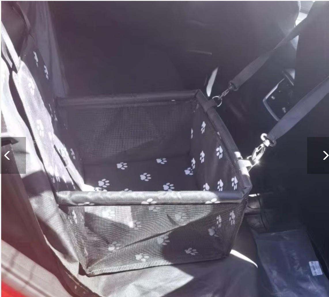 Double Thick Travel Mesh Hanging Bag – Waterproof Pet Car Seat Mat & Folding Dog Blanket - Delicate Leather  