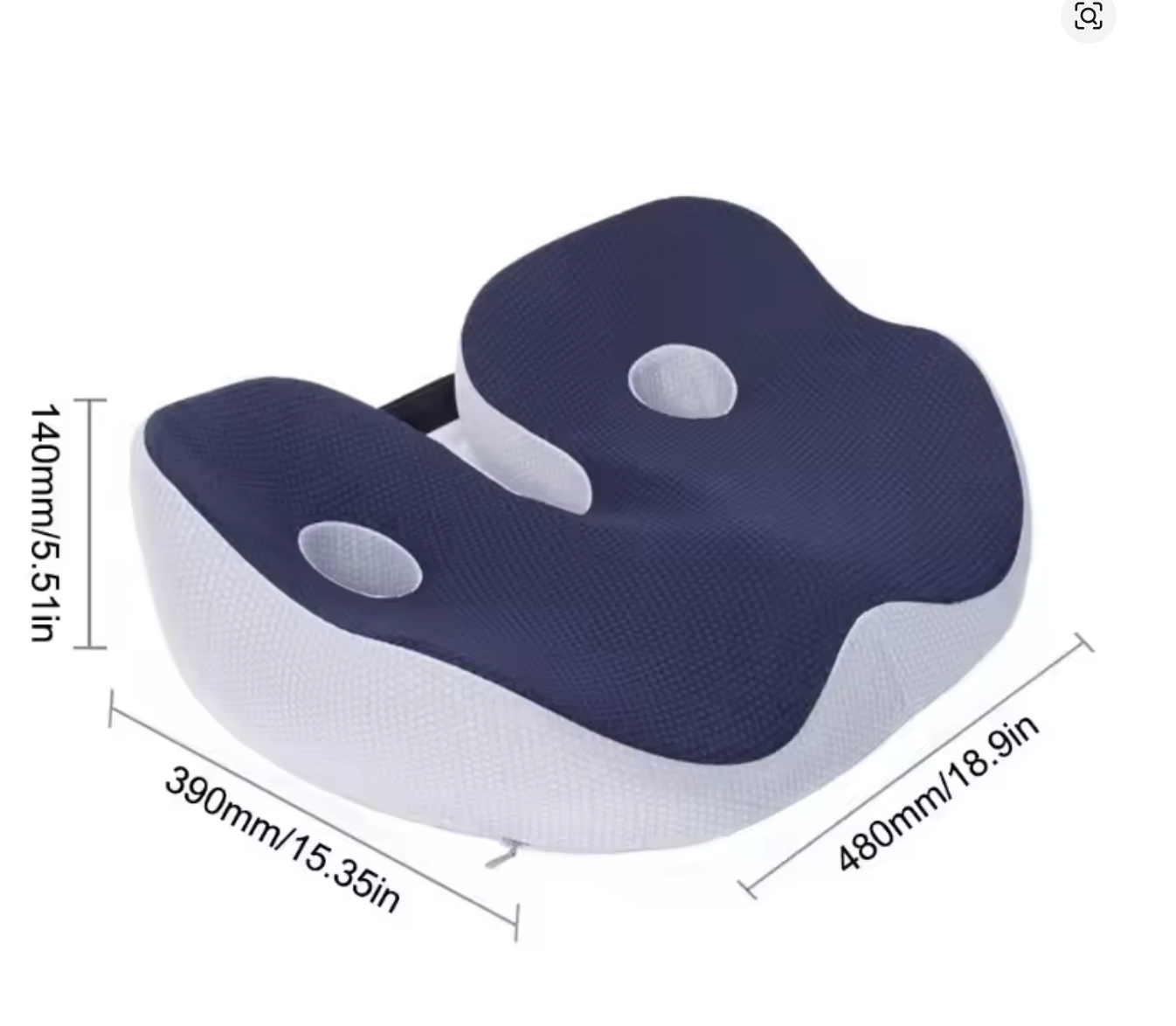 Memory Foam Sit Bone Cushion – Ergonomic Support for Long Sitting - Delicate Leather  