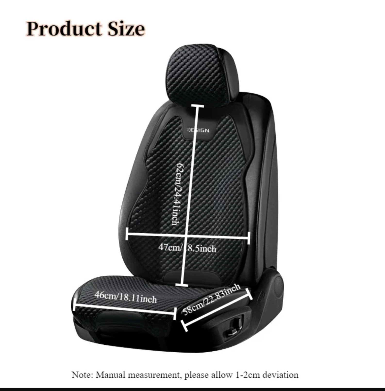 Ice Silk Car Seat Cushion - Ventilated, Durable, All-Season Universal Front Seat Cover - Delicate Leather  