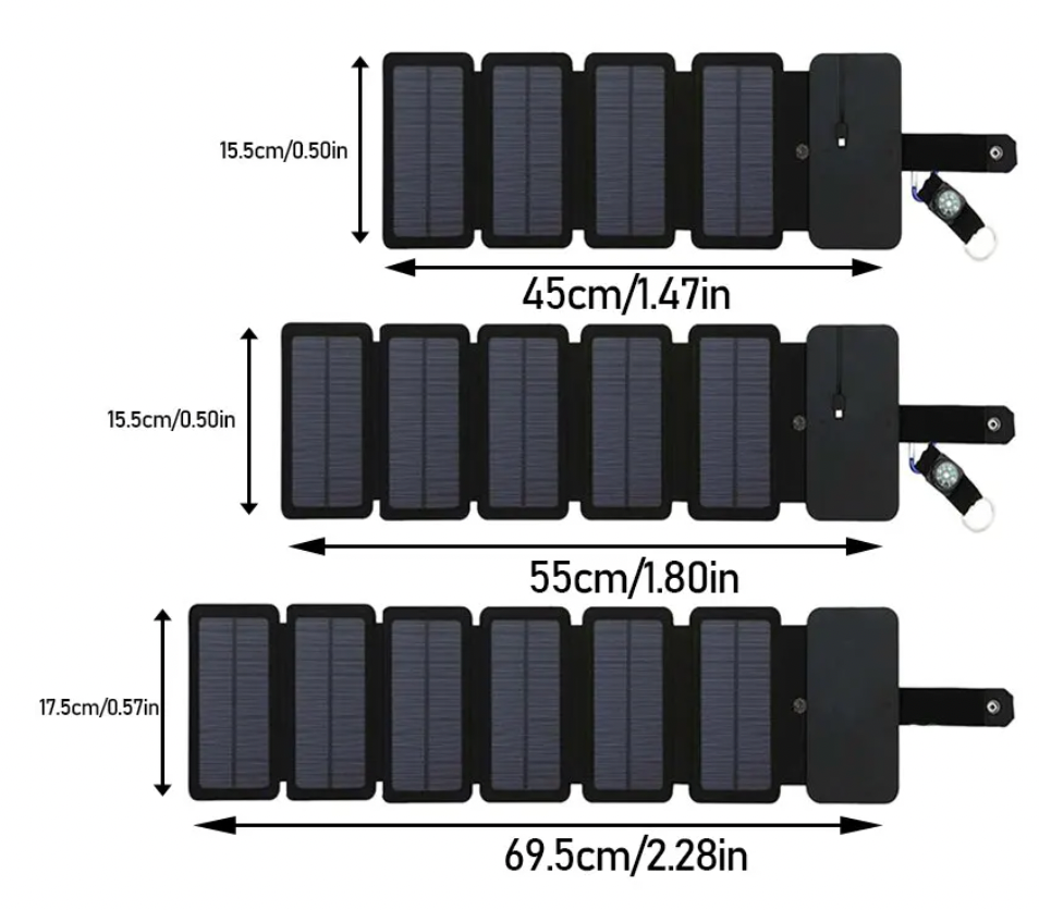 Outdoor Multifunctional Portable Solar Charging Panel: Foldable Design with 5V 1A USB Output, High Power Output Ideal for Camping and Outdoor Activities