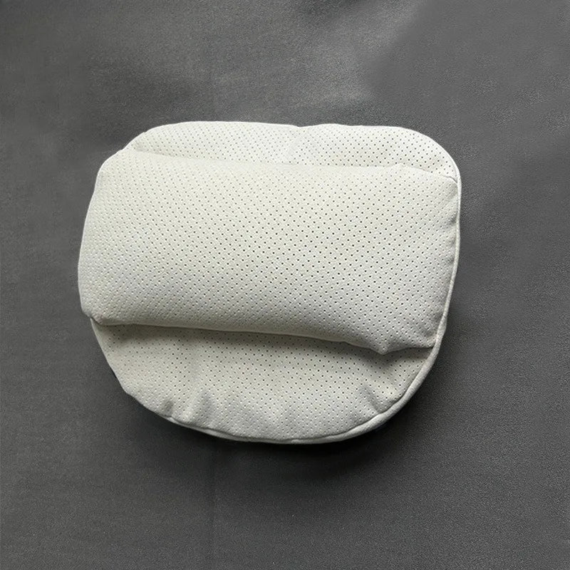 Suede Car Neck Pillow and Waist Cushion – Universal Soft Headrest & Lumbar Support for Comfortable Driving - Delicate Leather  