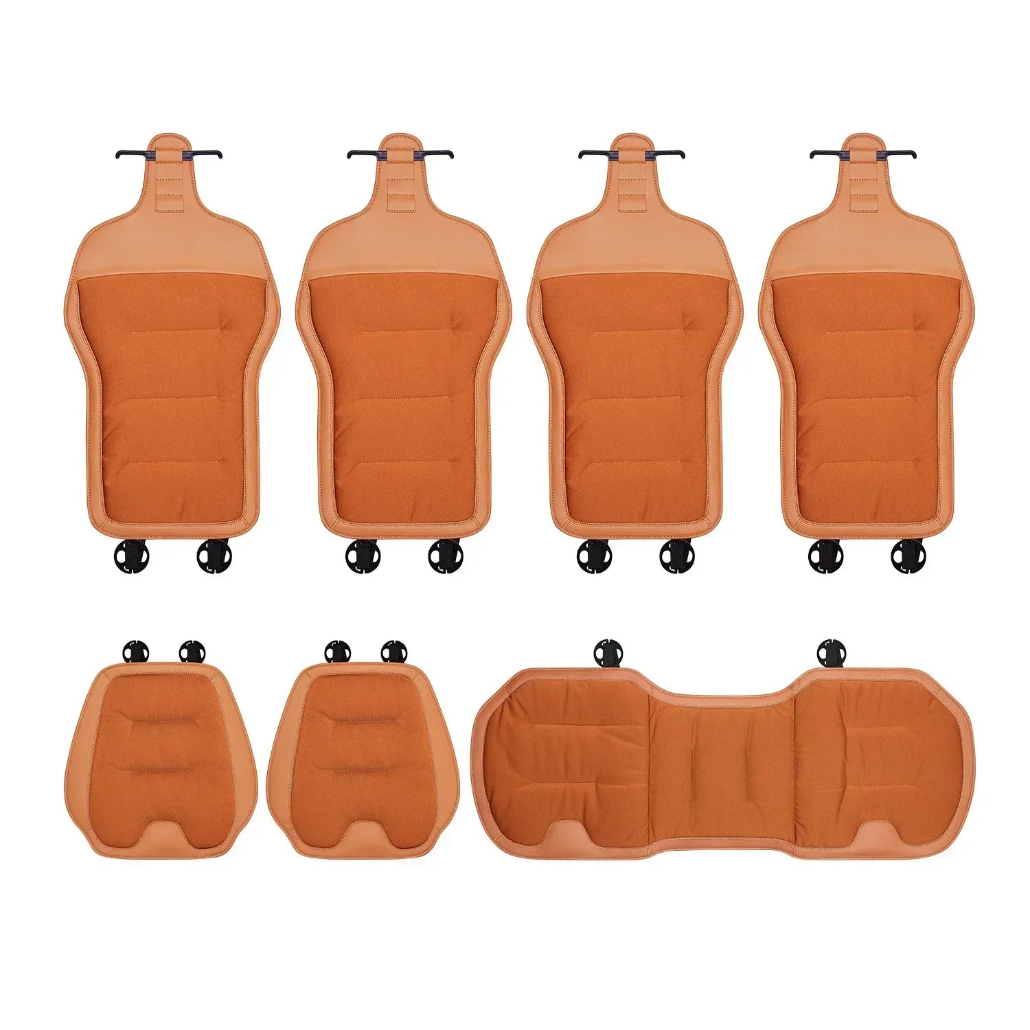 Luxury Breathable Ice Silk Car Seat Cover – Full Set Universal Anti-Slip Seat Cushion - Delicate Leather  