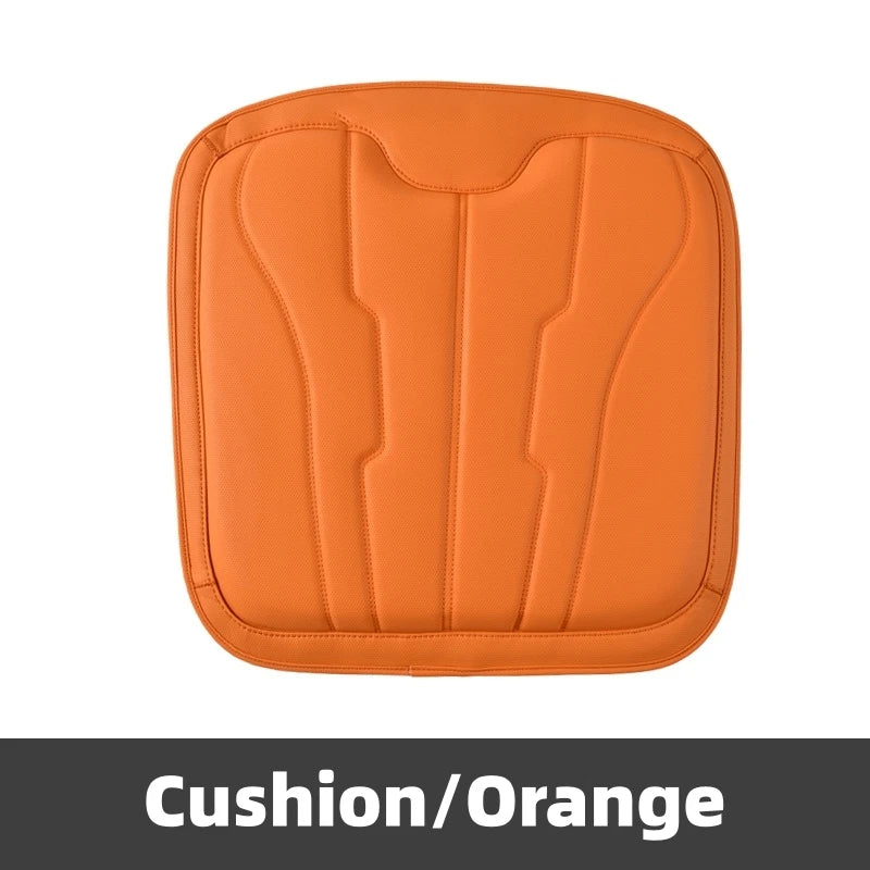 New Car Neck Pillow & Lumbar Support - Breathable Leather Seat Anti-slip Protective Cushion - Business Luxury Car Interior Headrest - Delicate Leather  
