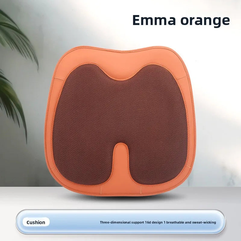 Non-Slip Universal Car Seat Cover – Ice Silk Cushion with Waist Support for Four-Season Comfort - Delicate Leather  