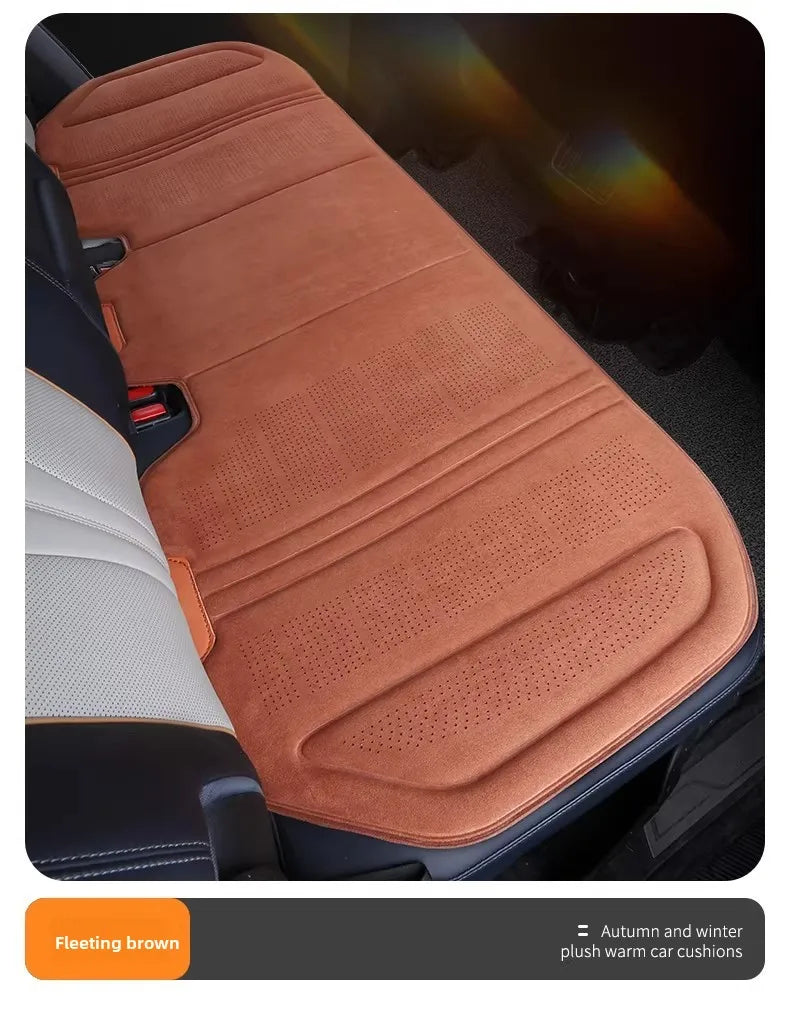 Suede Car Seat Cover – Breathable Ultra-Thin Seat Cushion Pad, Universal Fit - Delicate Leather  
