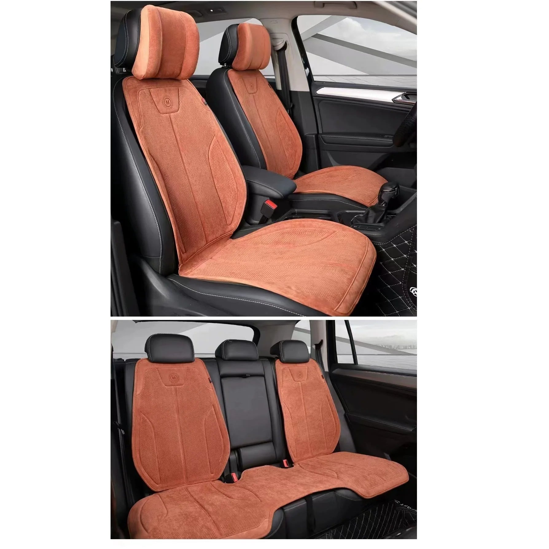 High Quality Suede Cover - Universal All Seasons Car Seat Cover - Breathable Anti-slip Luxury Ultra Thin Suede Seat Cover - Delicate Leather  