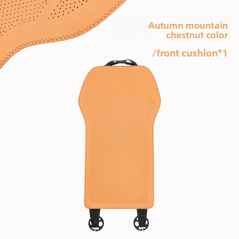 Universal Nappa Leather Car Seat Cover - Four Season Auto Breathable Comfortable Saddle Cushions - Seat Covers for Car Seats - Delicate Leather  