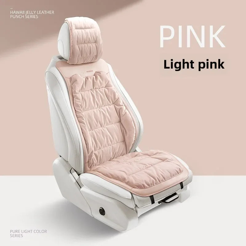 Universal Winter Down Car Seat Cover – Soft Breathable Warm Seat Cushion Protector for Car Interior - Delicate Leather  