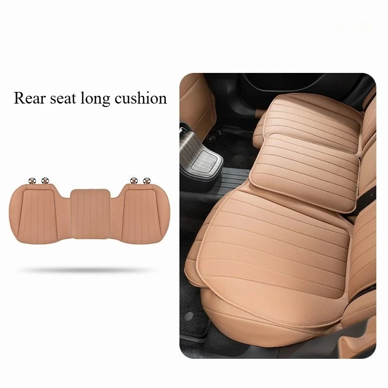 2025 Premium Nappa Leather Universal Car Seat Cushion – Breathable Perforated Design for All-Season Comfort – All-Season Universal Accessory - Delicate Leather  