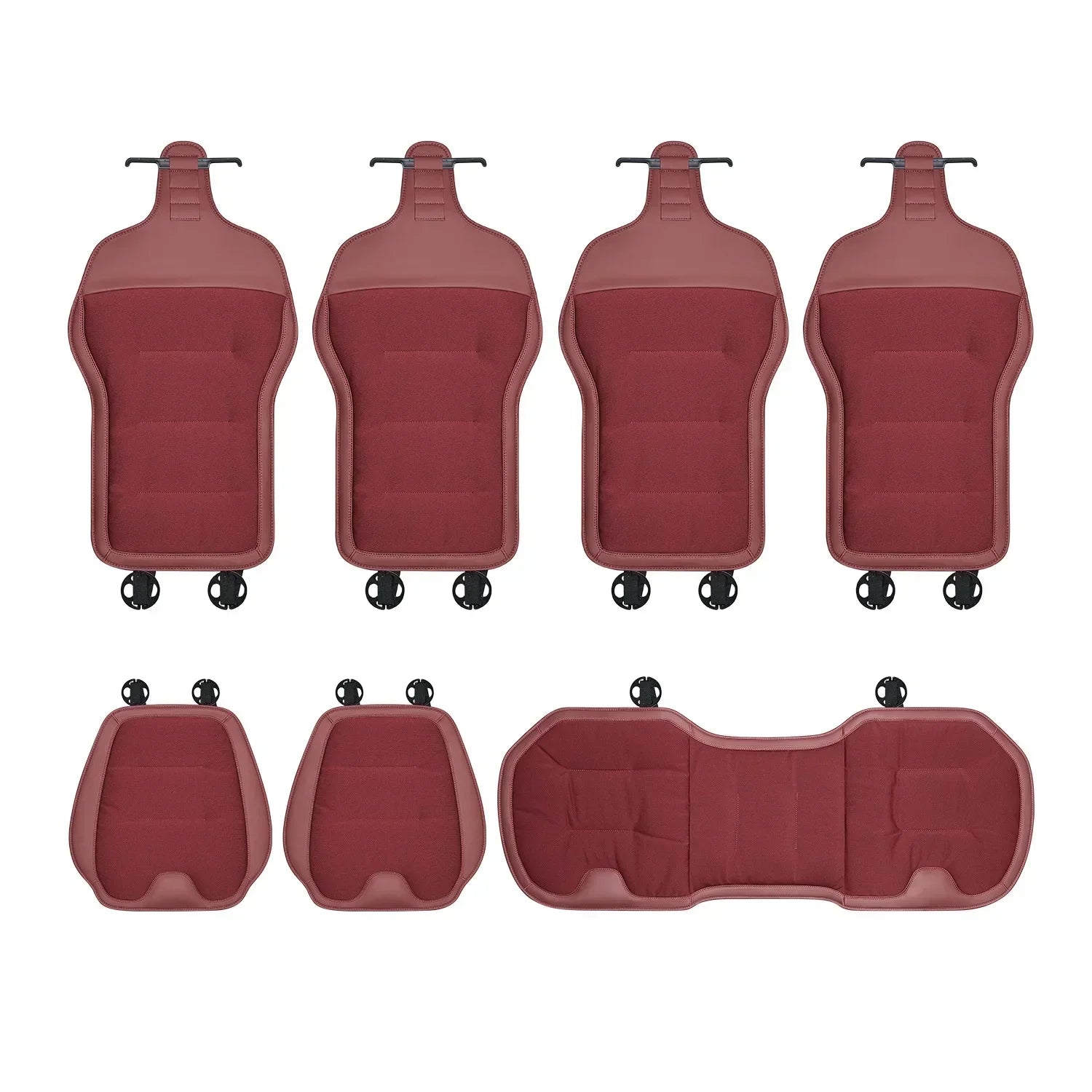 Luxury Breathable Ice Silk Car Seat Cover – Full Set Universal Anti-Slip Seat Cushion - Delicate Leather  