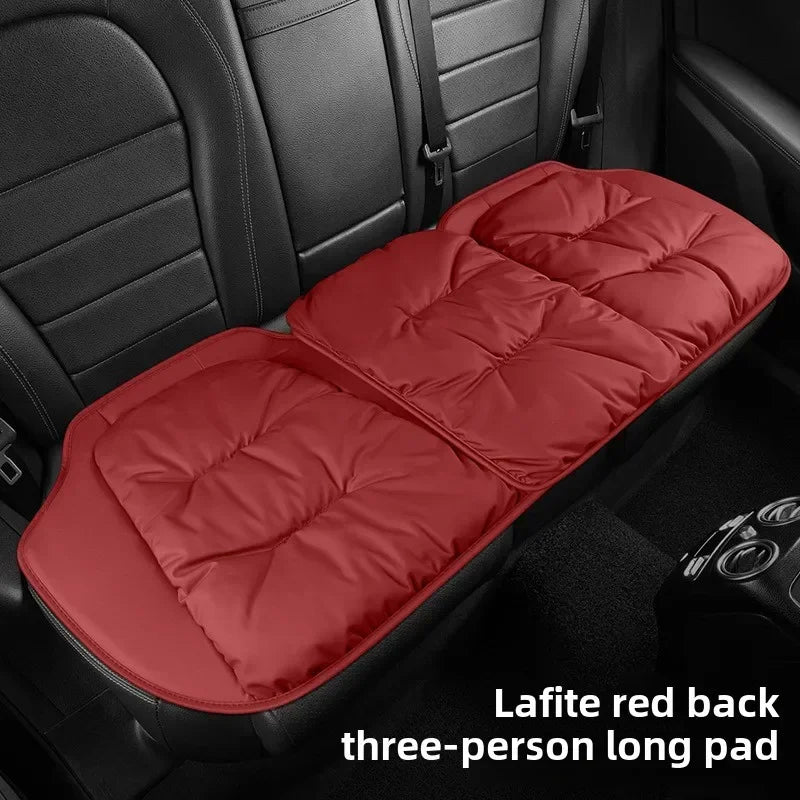 Universal Winter Down Car Seat Cover – Soft Breathable Warm Seat Cushion Protector for Cars and SUVs - Delicate Leather  