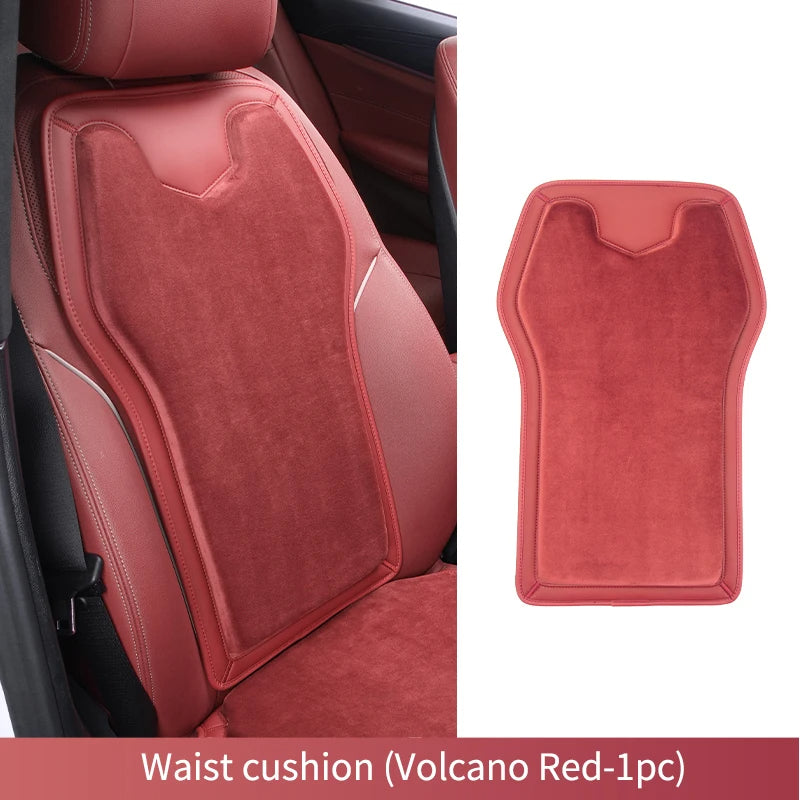 Car Seat Cover Cushion - Warm Flannel Soft Memory Foam Seat Protector Booster Pad - Winter Seat Accessories - Delicate Leather  