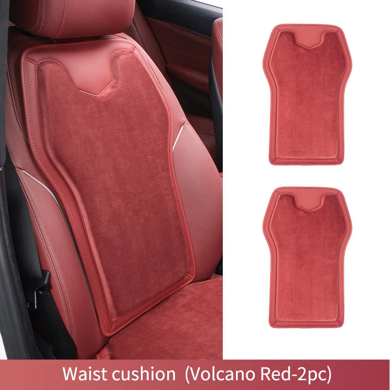Car Seat Cover Cushion - Warm Flannel Soft Memory Foam Seat Protector Booster Pad - Winter Seat Accessories - Delicate Leather  
