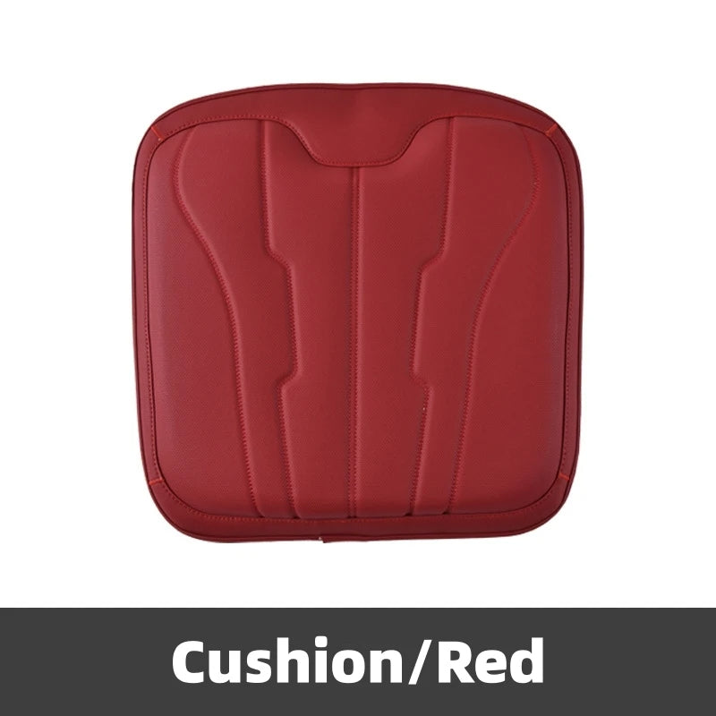 New Car Neck Pillow & Lumbar Support - Breathable Leather Seat Anti-slip Protective Cushion - Business Luxury Car Interior Headrest - Delicate Leather  