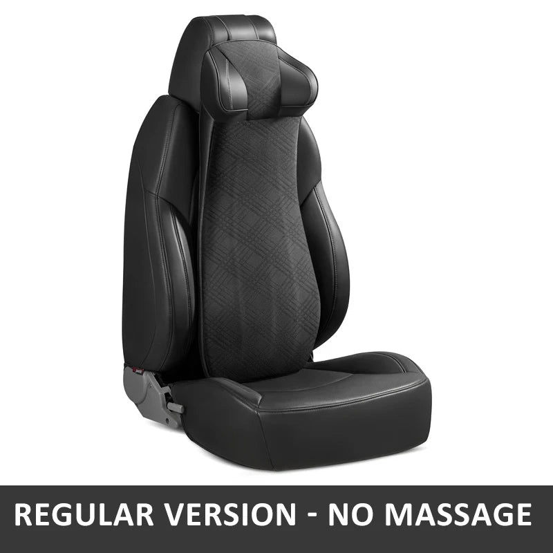 Memory Foam Car Neck & Lumbar Support Cushion – Adjustable Headrest Seat Pillow - Delicate Leather  