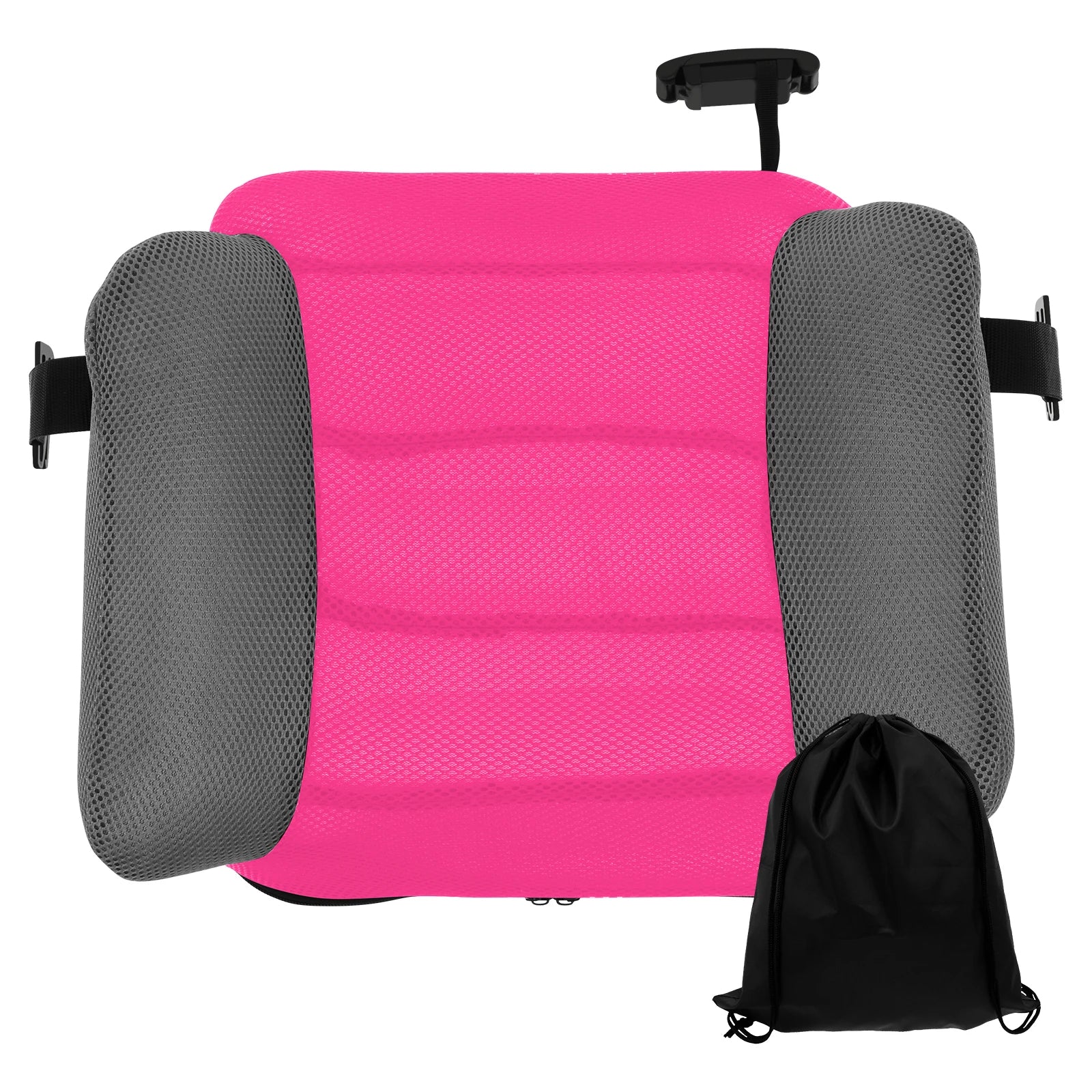 Inflatable Car Booster Seat Cushion – Portable PVC Travel Seat, Backless, Kids’ Seat with Storage Bag - Delicate Leather  