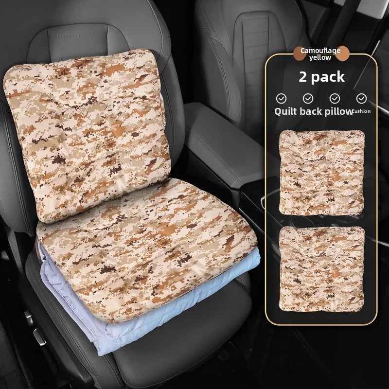 Universal Car Headrest Pillow – High-Quality Latex Cushion with Breathable Leather Cover, Neck & Lumbar Support Pillow - Delicate Leather  