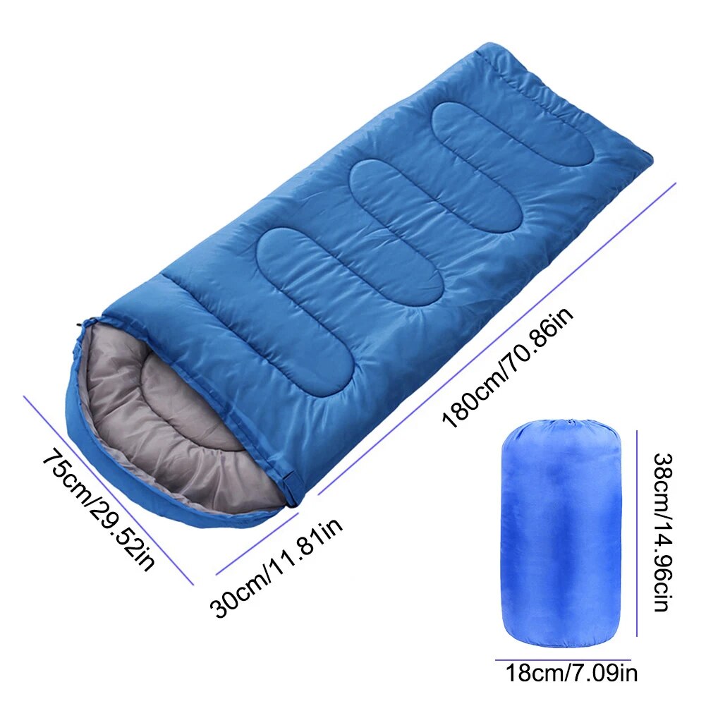 3-Season Lightweight & Waterproof Camping Sleeping Bag with Compression Sack: Ideal for Indoor & Outdoor Use, Suitable for Adults & Kids