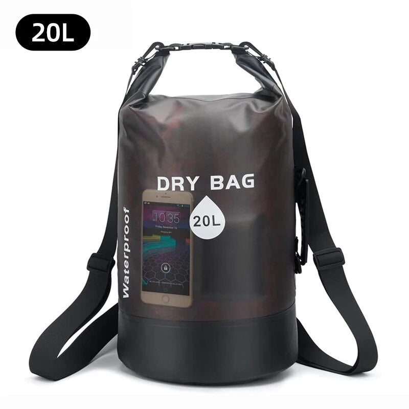 Waterproof Dry Bag: Available in 10L and 20L Sizes, Ideal Storage Pack Pouch for Swimming, Trekking, Rafting, Boating, and Kayaking. Versatile Drybags Backpack for Outdoor Adventures