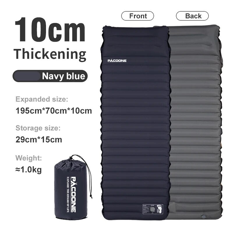 Thicken Camping Mattress Ultralight Self-Inflating Air Mattress with Built-in Inflator Pump, Ideal for Travel, Hiking, and Fishing Adventures