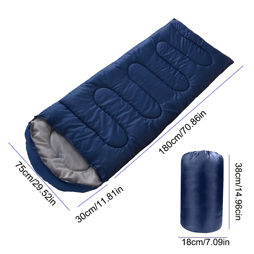 3-Season Lightweight & Waterproof Camping Sleeping Bag with Compression Sack: Ideal for Indoor & Outdoor Use, Suitable for Adults & Kids